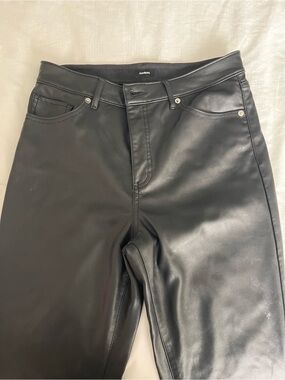 Express Black Faux Leather Skinny Pants
